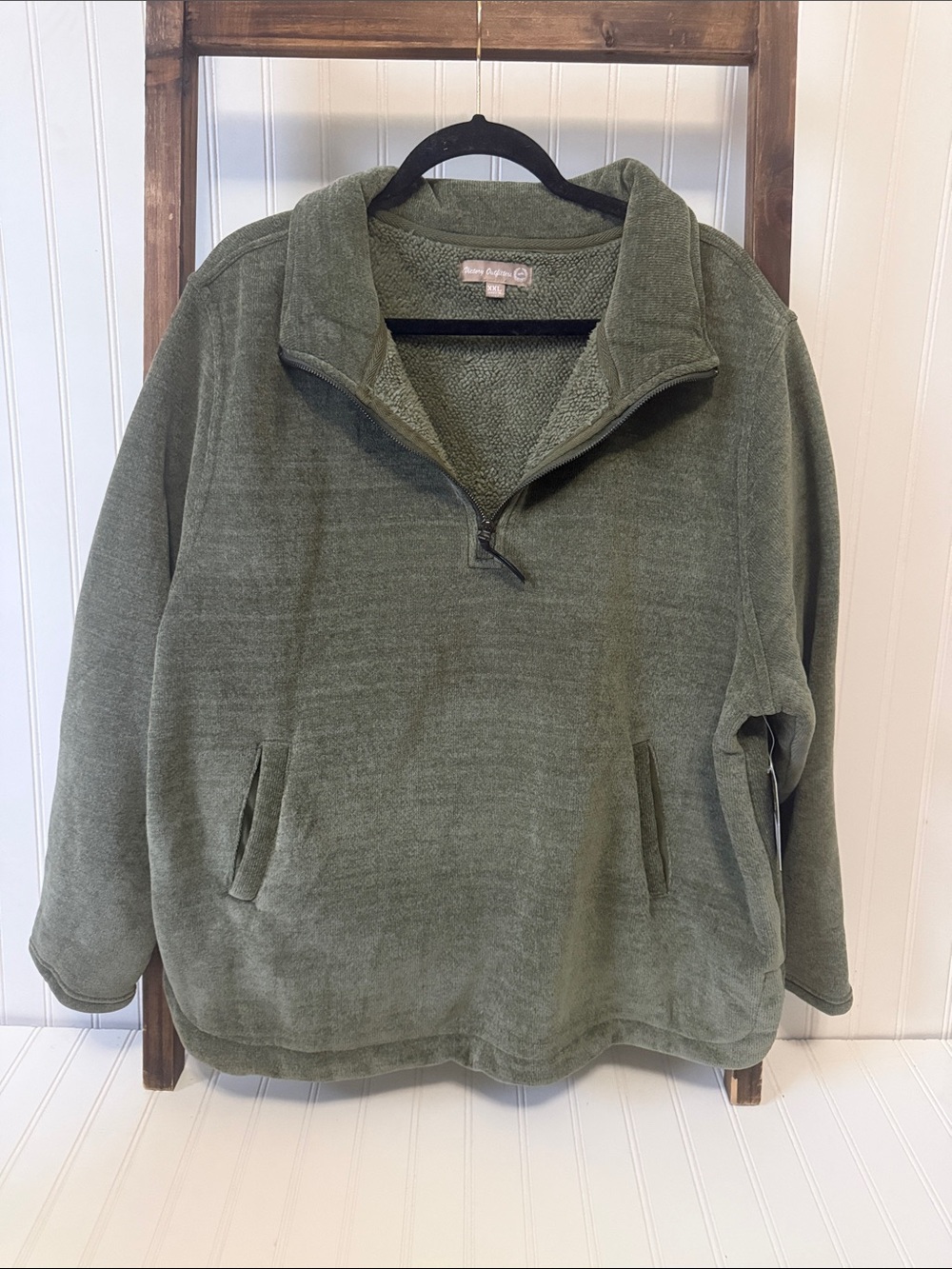 Victory Outfitters Dusty Olive Green Half-Zip Pullover